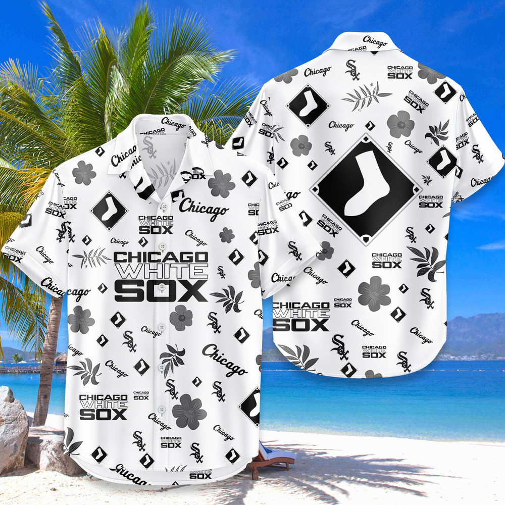 Chicago White Sox Hawaiian Shirt Tropical Beach