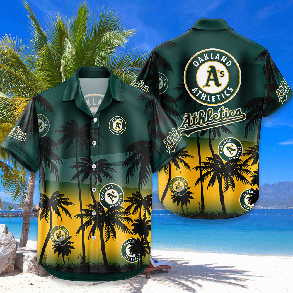 Oakland Athletics Hawaiian Shirt Coconut Tree