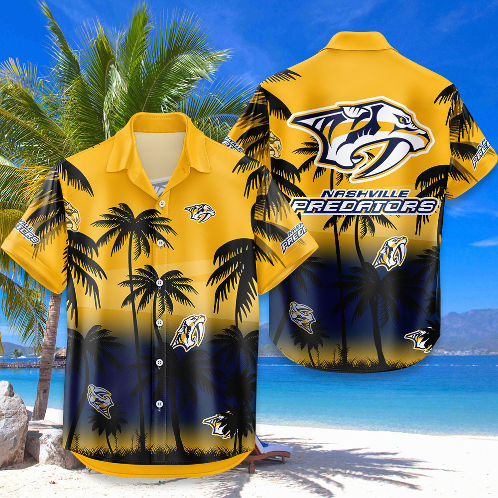 Nashville Predators Hawaiian Shirt Coconut Tree