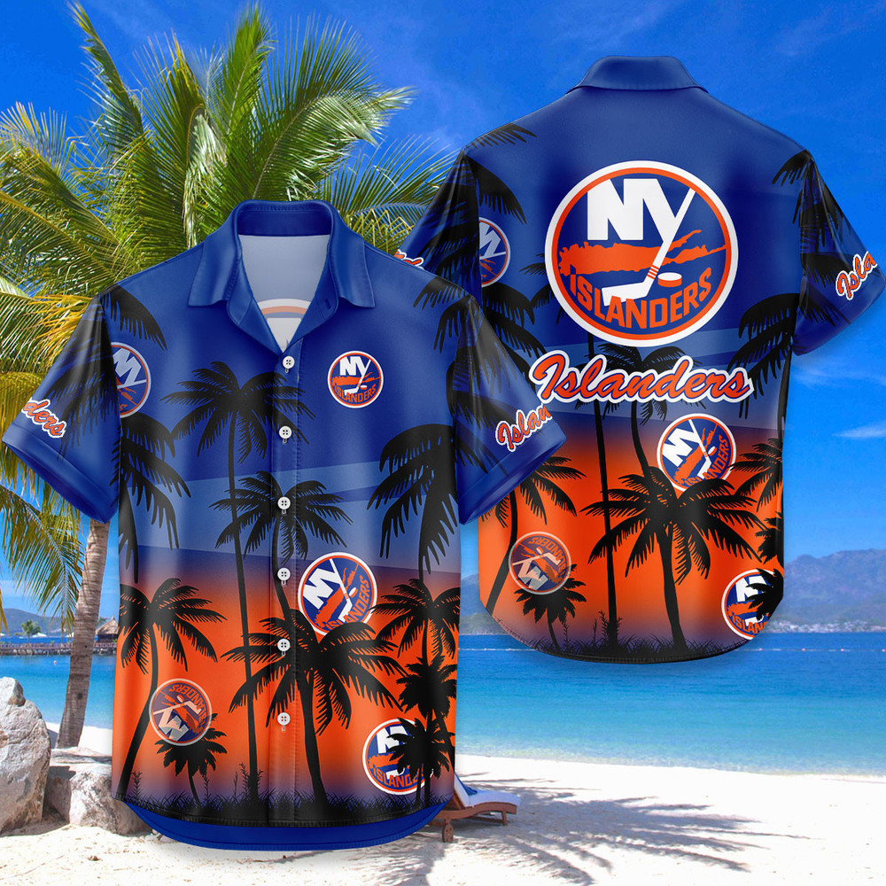 New York Islanders Hawaiian Shirt Coconut Tree