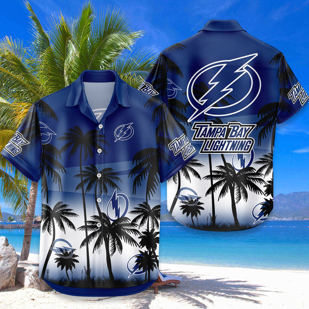 Tampa Bay Lightning Hawaiian Shirt Coconut Tree