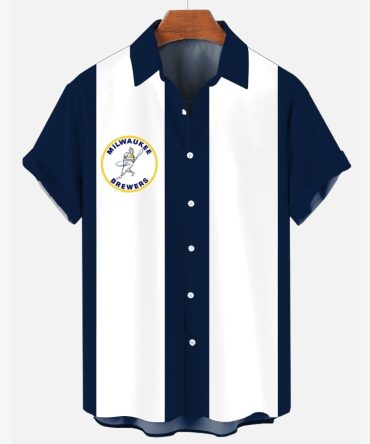 Milwaukee Brewers Classic Retro Baseball Team Print Hawaiian Shirt