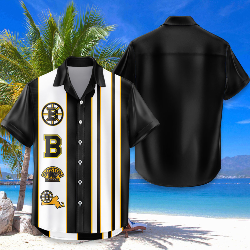 Boston Bruins Hawaiian Shirt Classic Color Contrast