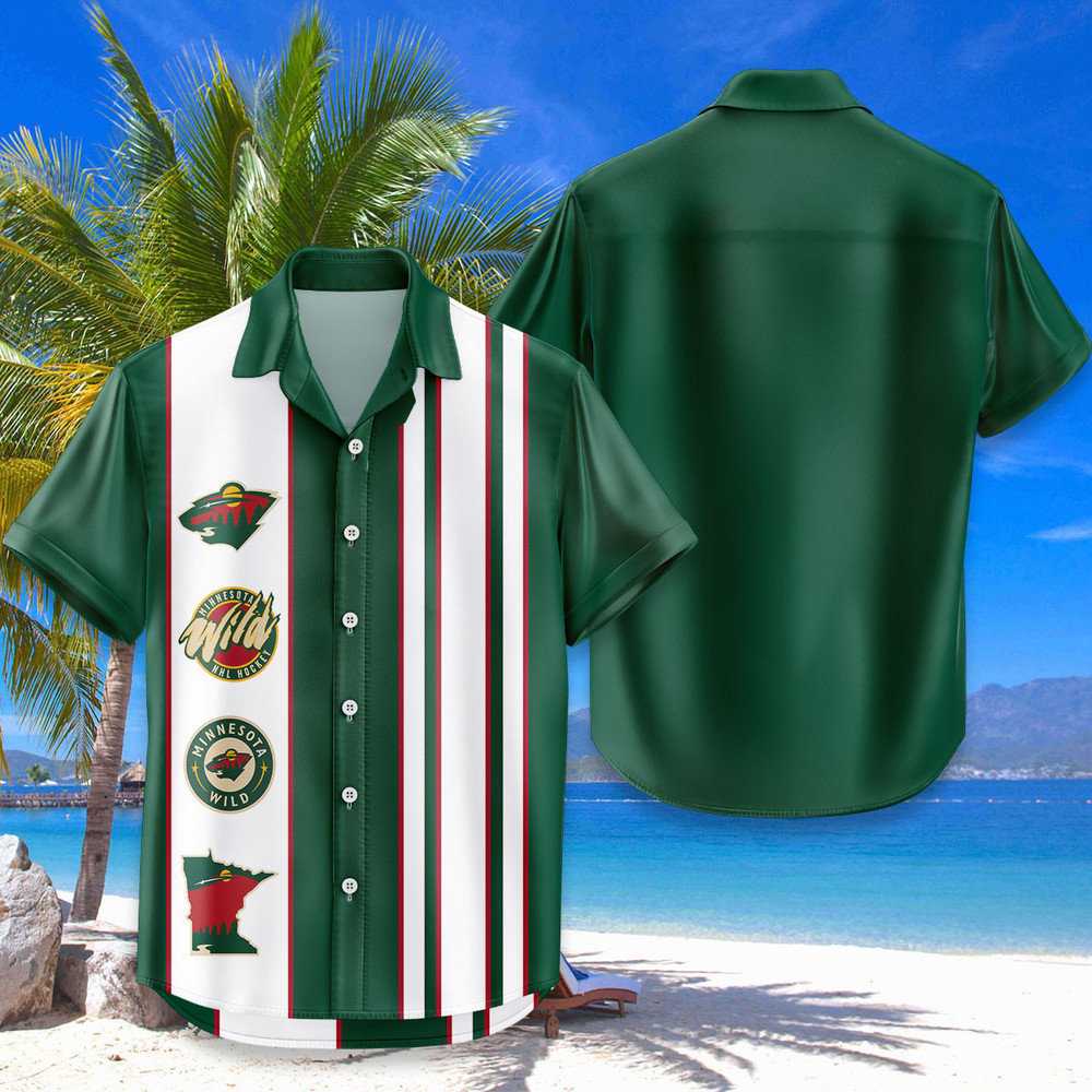 Minnesota Wild Hawaiian Shirt Classic Color Contrast