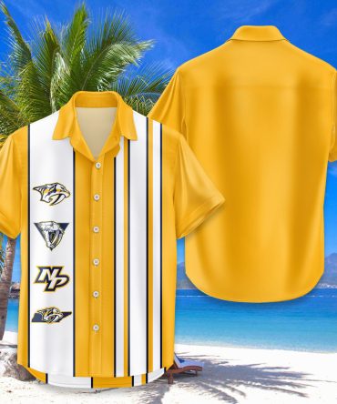 Nashville Predators Hawaiian Shirt Classic Color Contrast