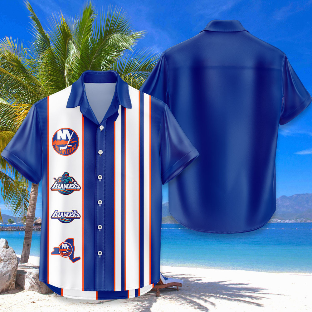 New York Islanders Hawaiian Shirt Classic Color Contrast