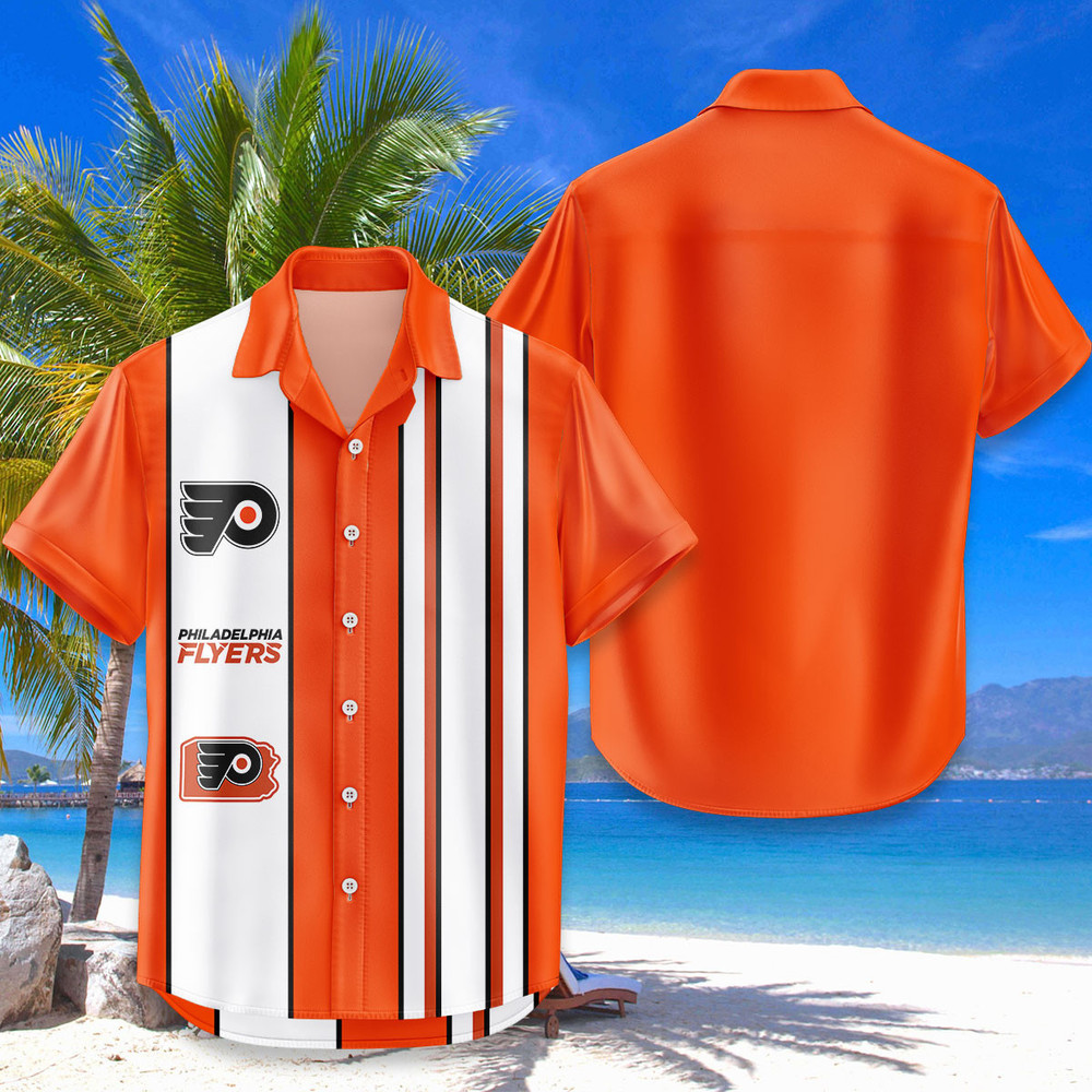 Philadelphia Flyers Hawaiian Shirt Classic Color Contrast