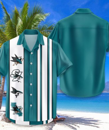 San Jose Sharks Hawaiian Shirt Classic Color Contrast