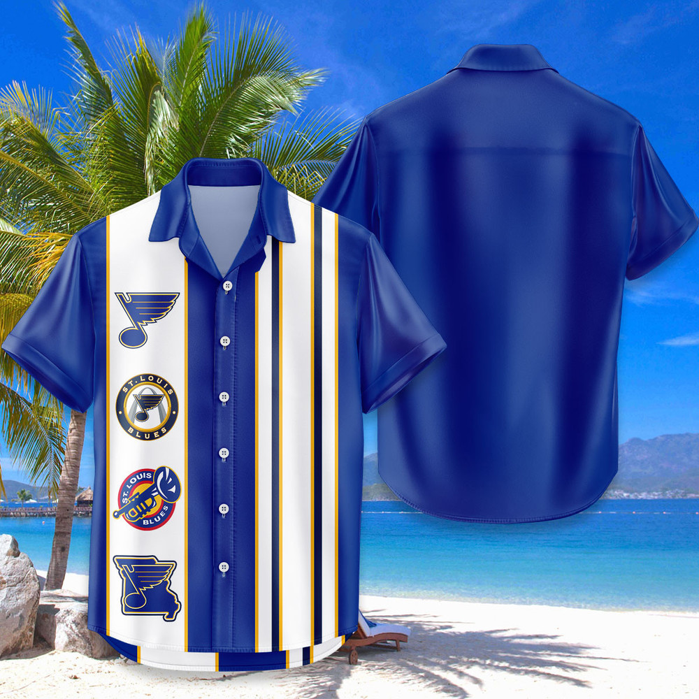 St. Louis Blues Hawaiian Shirt Classic Color Contrast