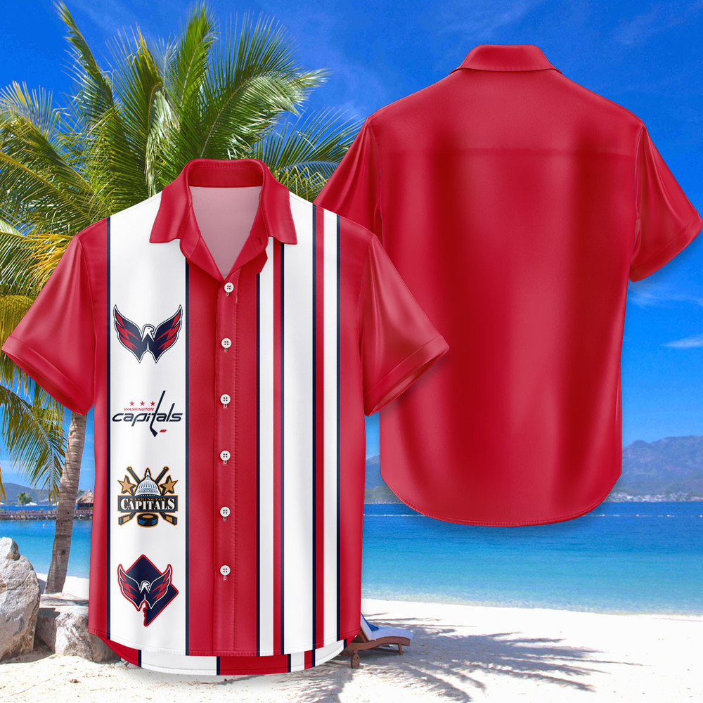 Washington Capitals Hawaiian Shirt Classic Color Contrast