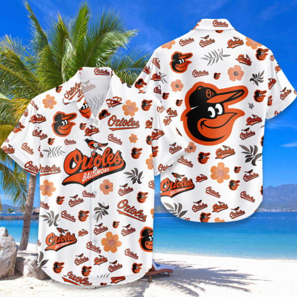 Baltimore Orioles Hawaiian Shirt Tropical Beach - Image 4