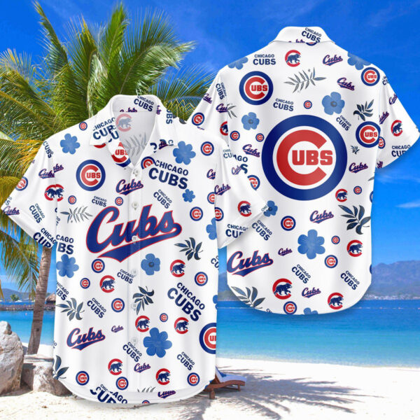 Chicago Cubs Hawaiian Shirt Tropical Beach - Image 4