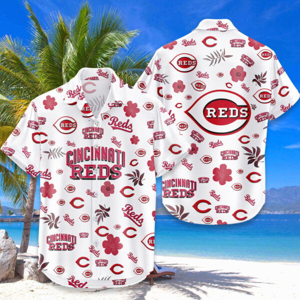 Cincinnati Reds Hawaiian Shirt Tropical Beach - Image 4