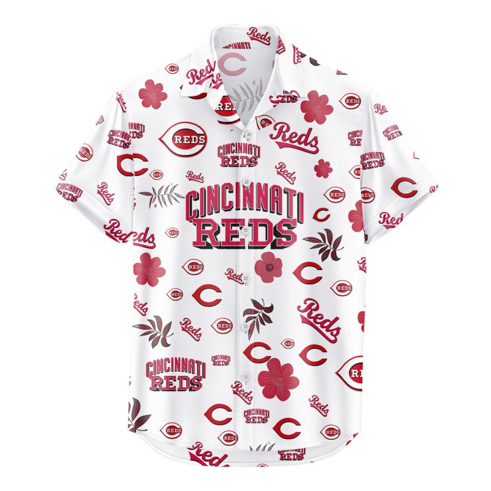 Cincinnati Reds Hawaiian Shirt Tropical Beach - Image 2