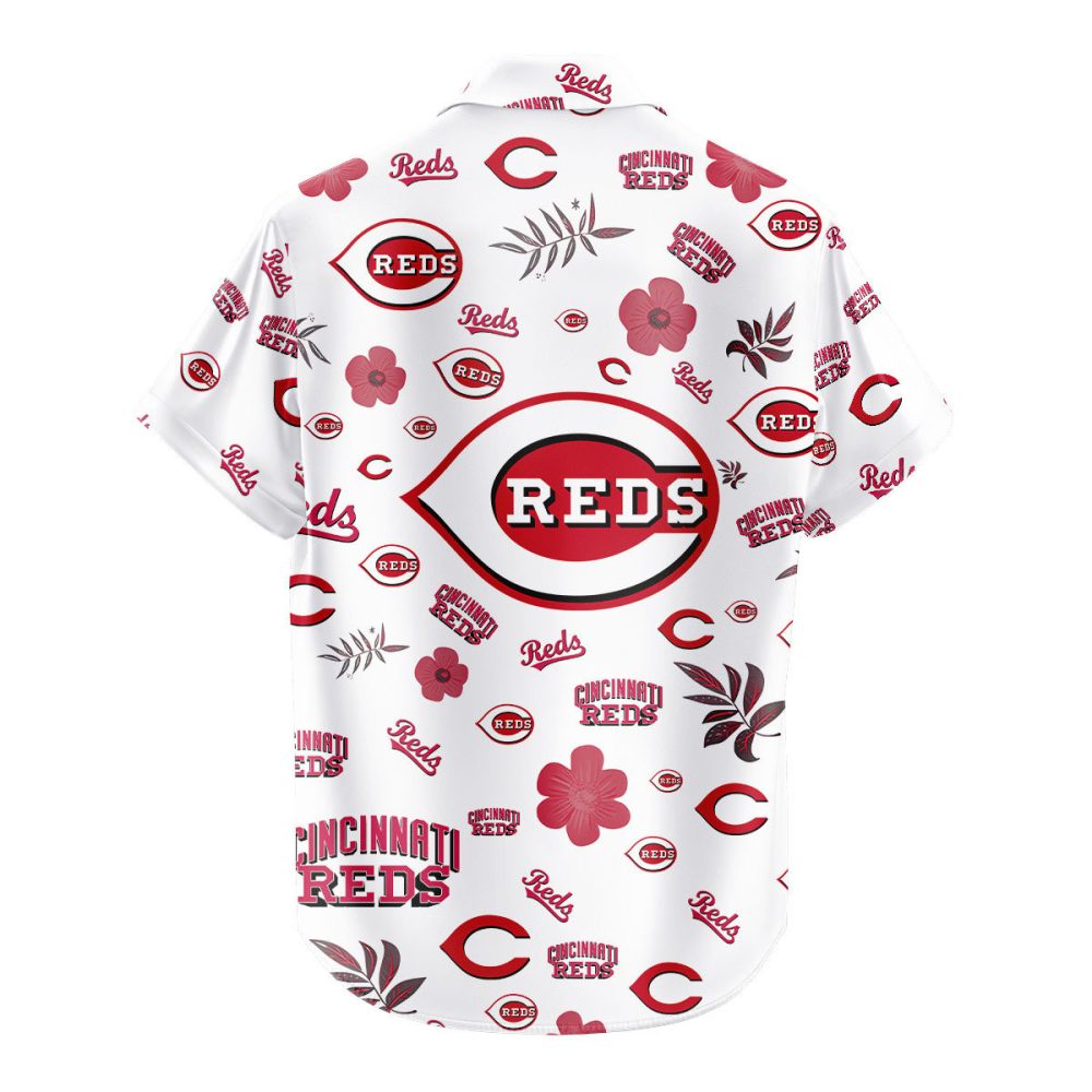 Cincinnati Reds Hawaiian Shirt Tropical Beach - Image 3