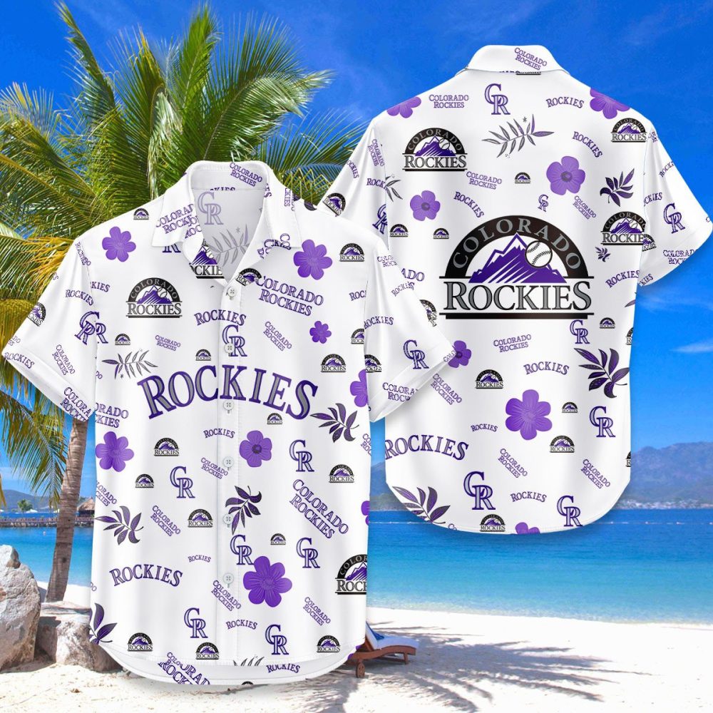 Colorado Rockies Hawaiian Shirt Tropical Beach