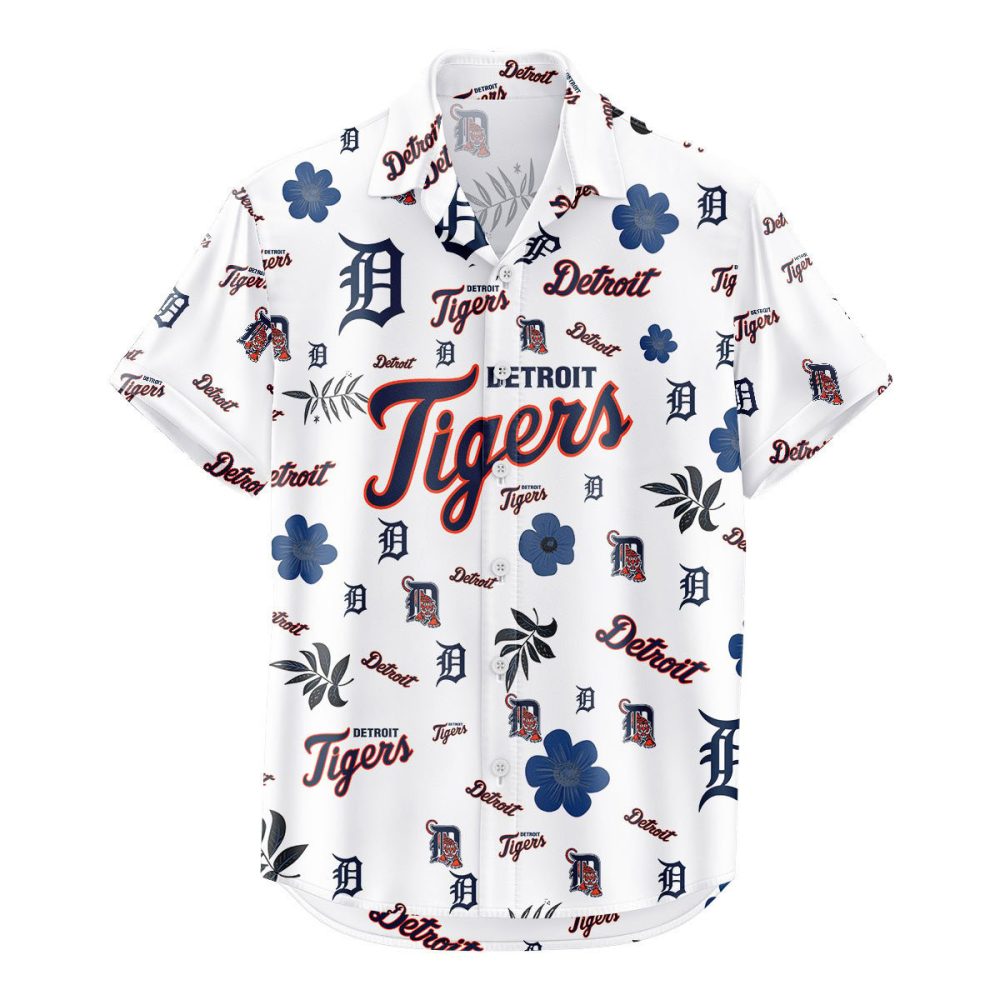 Detroit Tigers Hawaiian Shirt Tropical Beach - Image 2