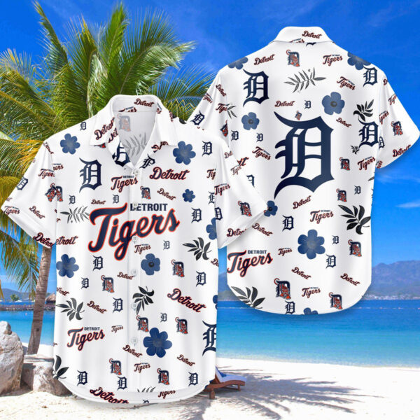 Detroit Tigers Hawaiian Shirt Tropical Beach - Image 4