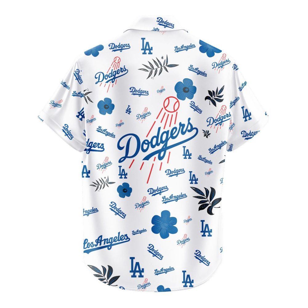 Los Angeles Dodgers Hawaiian Shirt Tropical Beach - Image 3