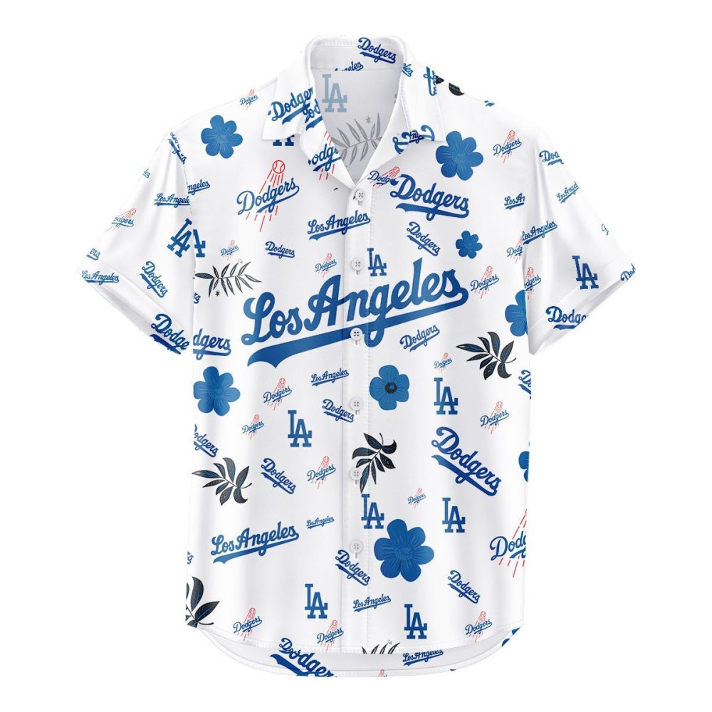 Los Angeles Dodgers Hawaiian Shirt Tropical Beach - Image 2