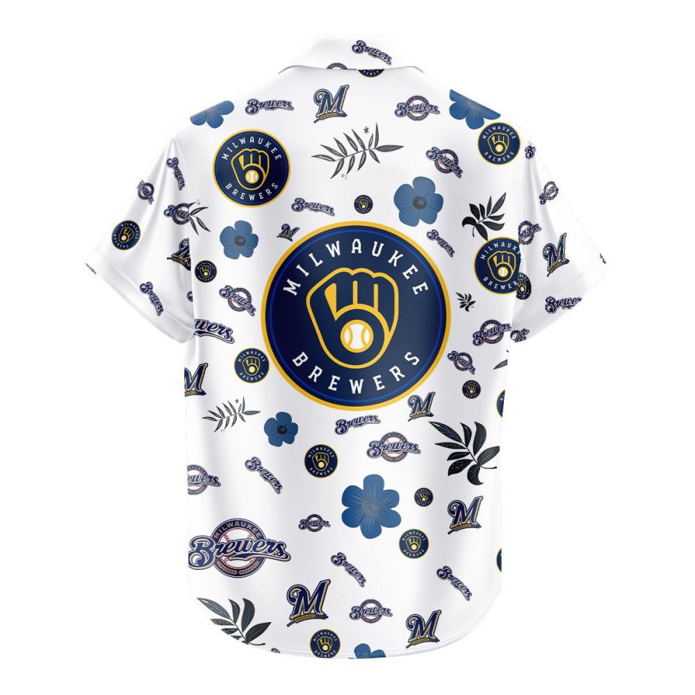 Milwaukee Brewers Hawaiian Shirt Tropical Beach - Image 3