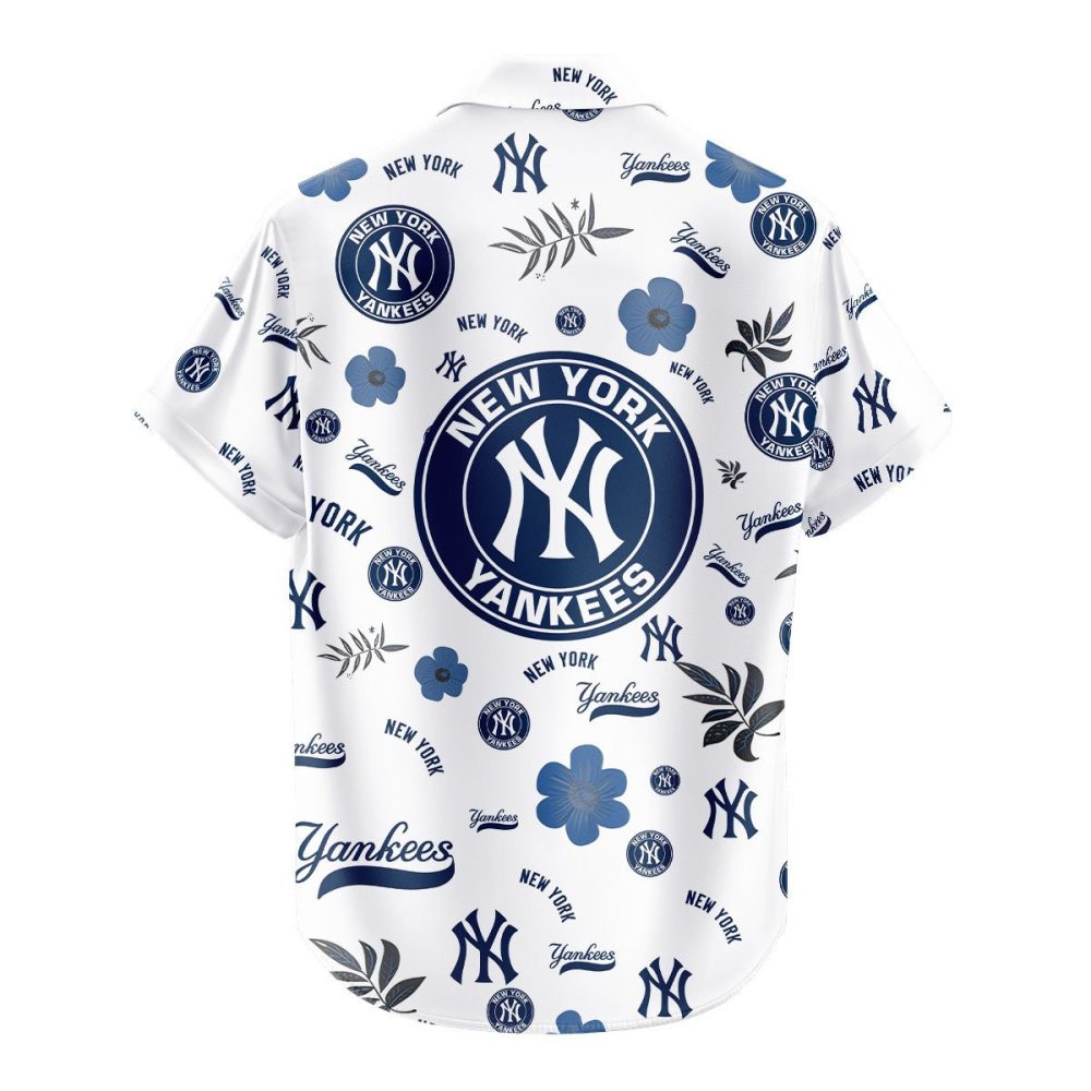New York Yankees Hawaiian Shirt Tropical Beach - Image 3