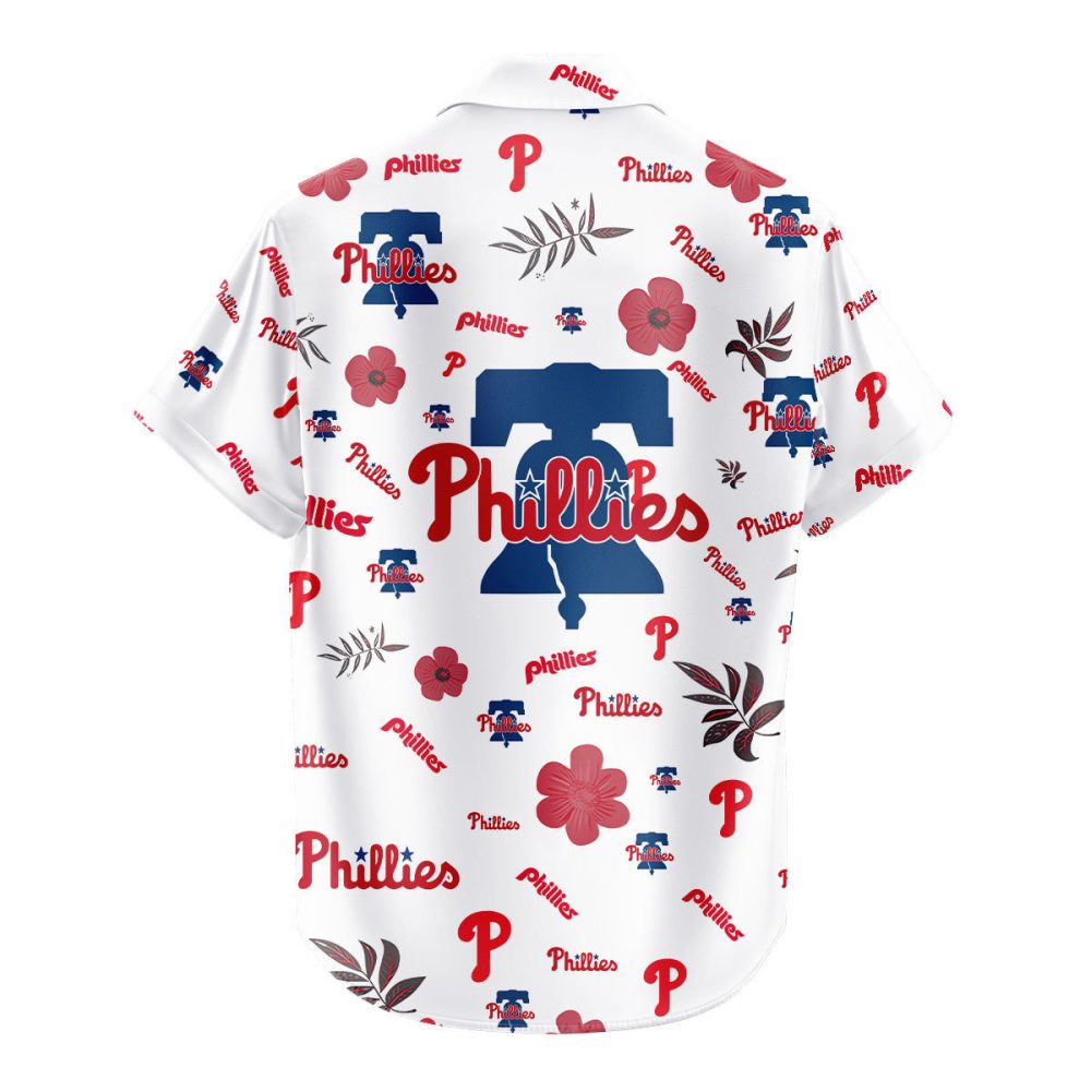 Philadelphia Phillies Hawaiian Shirt Tropical Beach - Image 3
