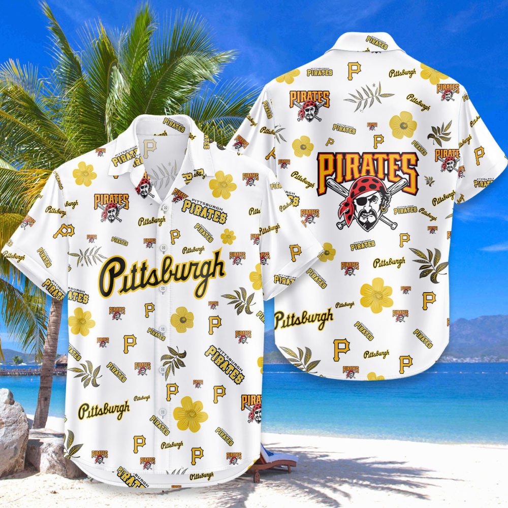Pittsburgh Pirates Hawaiian Shirt Tropical Beach