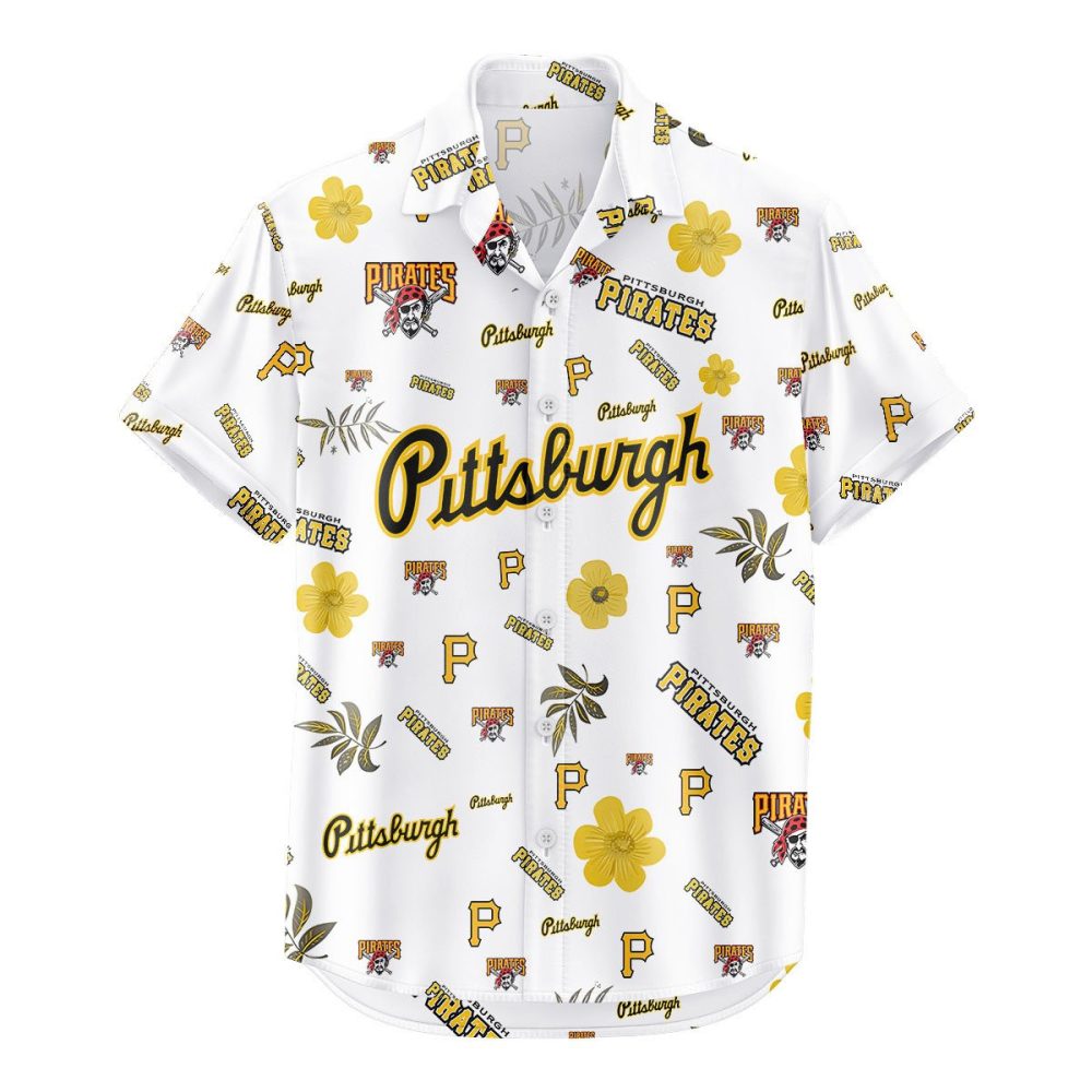Pittsburgh Pirates Hawaiian Shirt Tropical Beach - Image 2