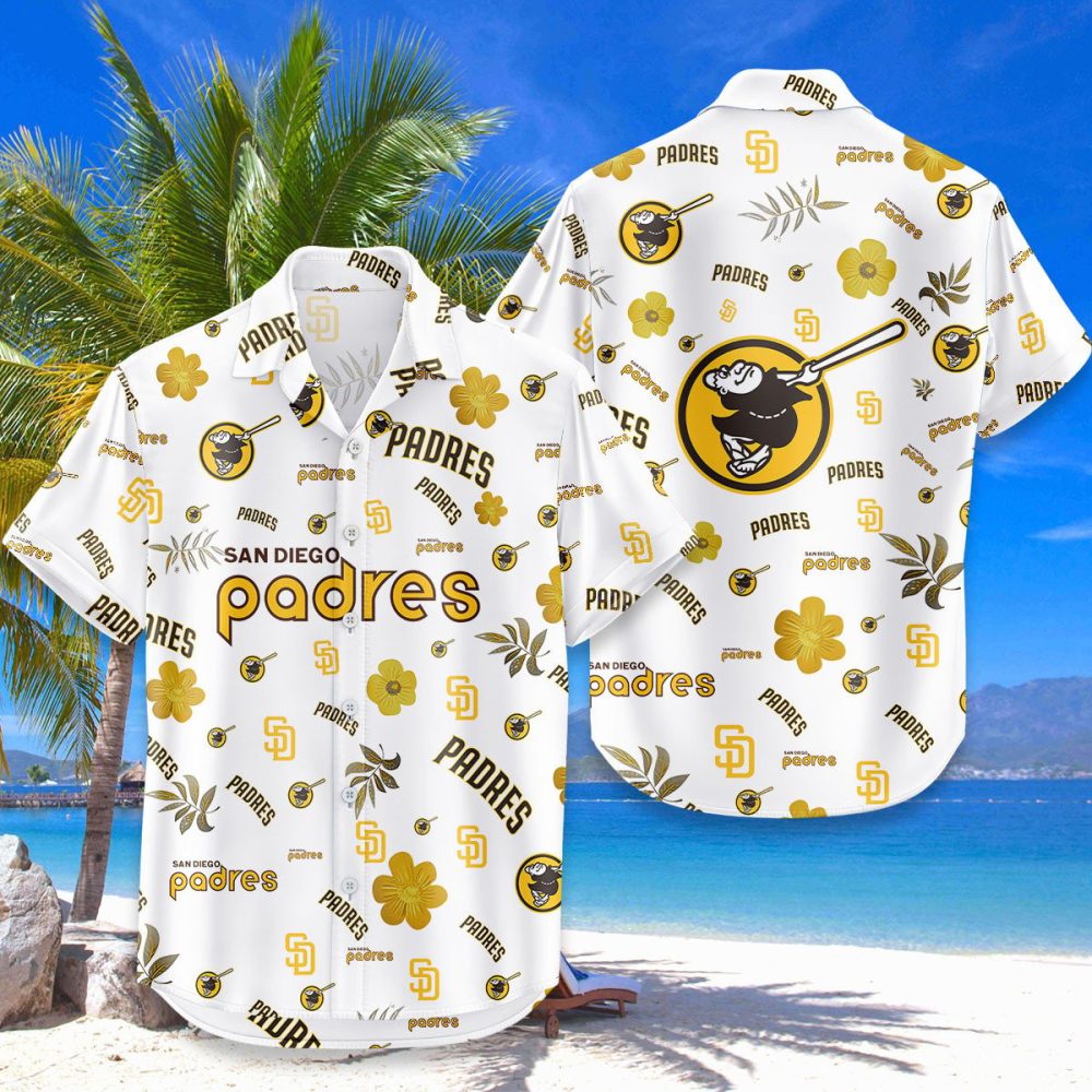 San Diego Padres Hawaiian Shirt Tropical Beach