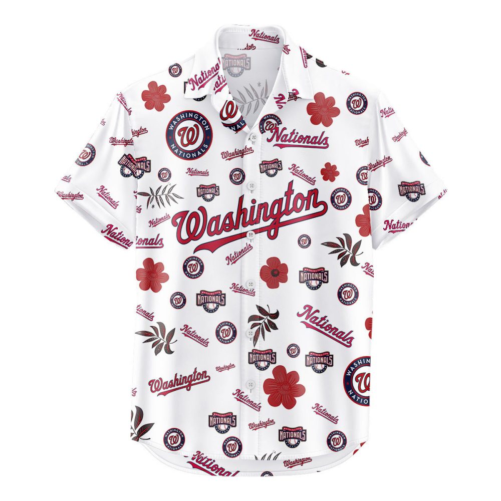 Washington Nationals Hawaiian Shirt Tropical Beach - Image 2
