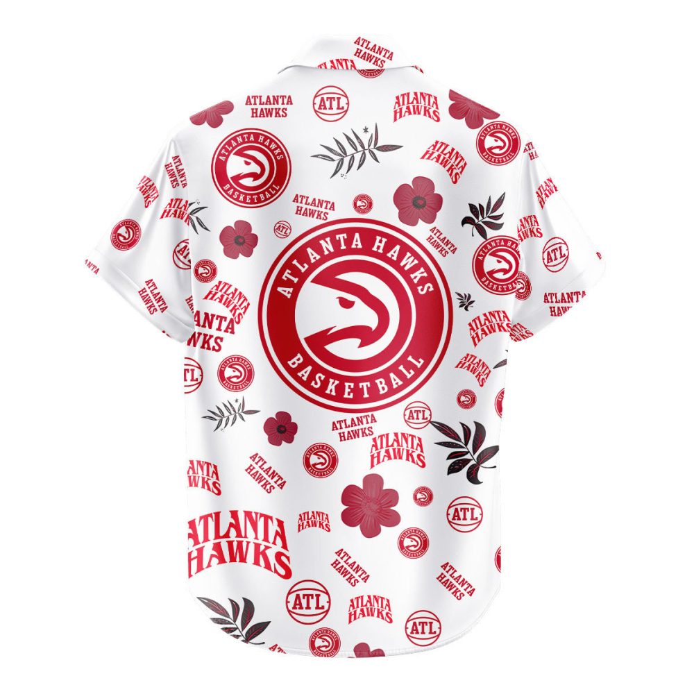 Atlanta Hawks Hawaiian Shirt Tropical Beach - Image 3