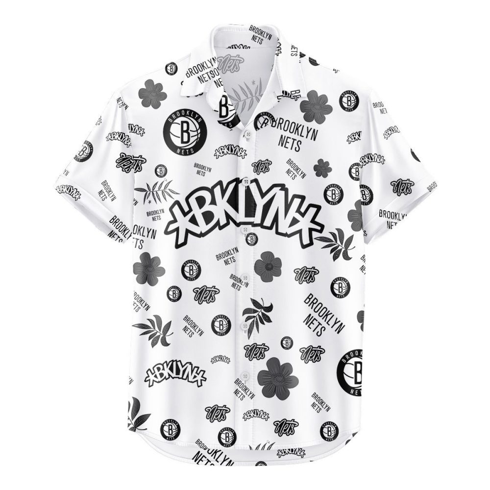 Brooklyn Nets Hawaiian Shirt Tropical Beach - Image 2