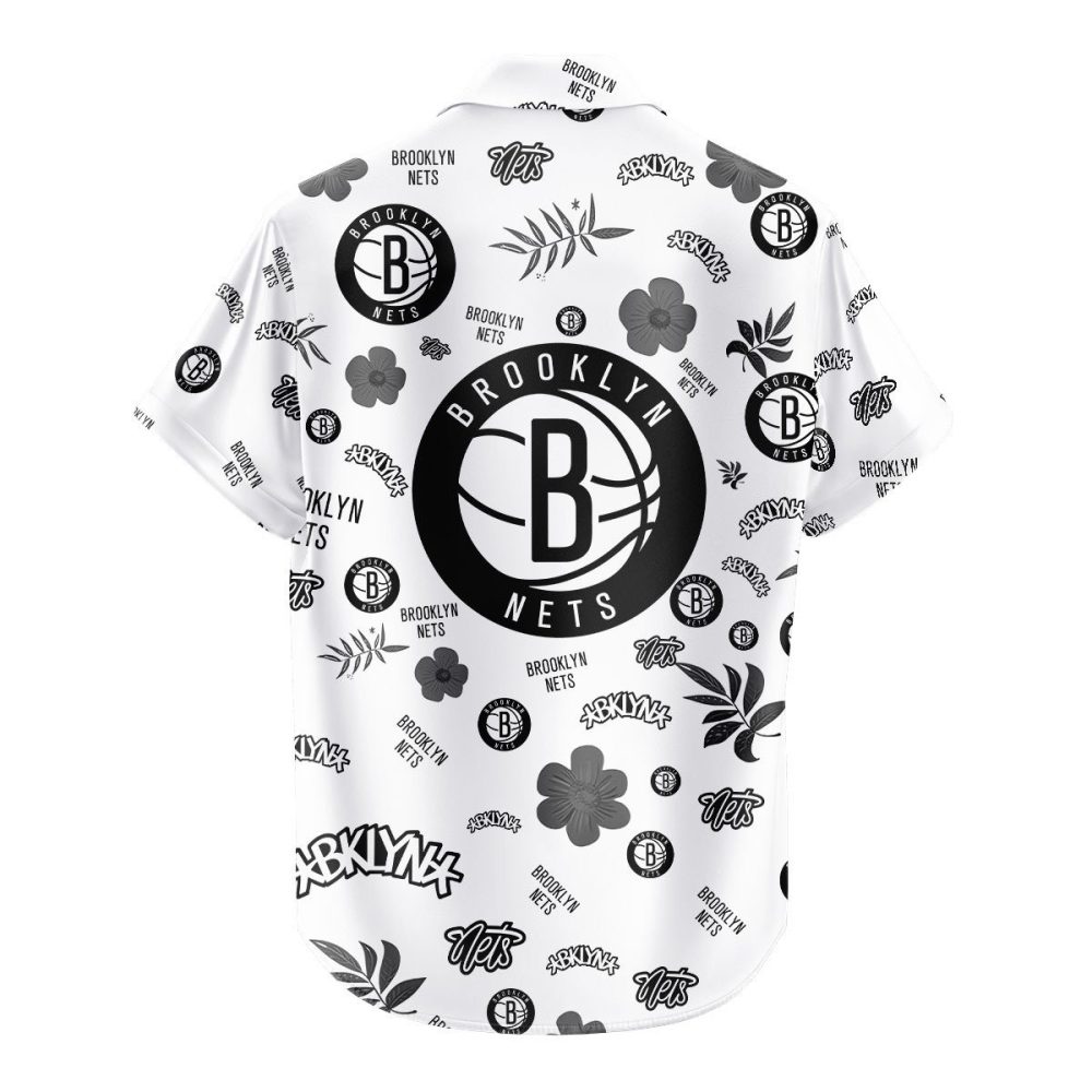 Brooklyn Nets Hawaiian Shirt Tropical Beach - Image 3