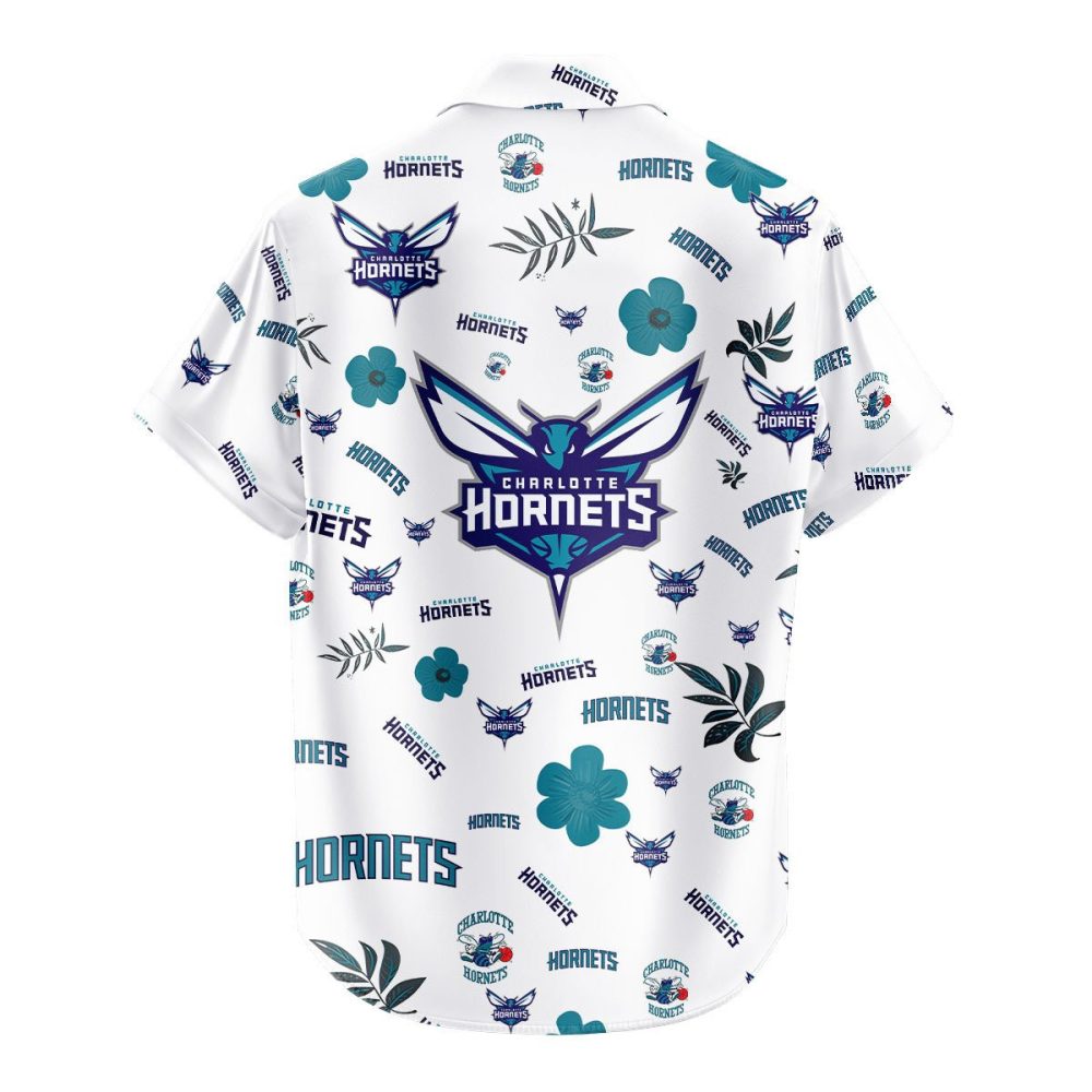 Charlotte Hornets Hawaiian Shirt Tropical Beach - Image 3