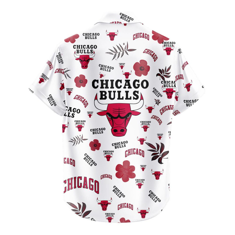 Chicago Bulls Hawaiian Shirt Tropical Beach - Image 3