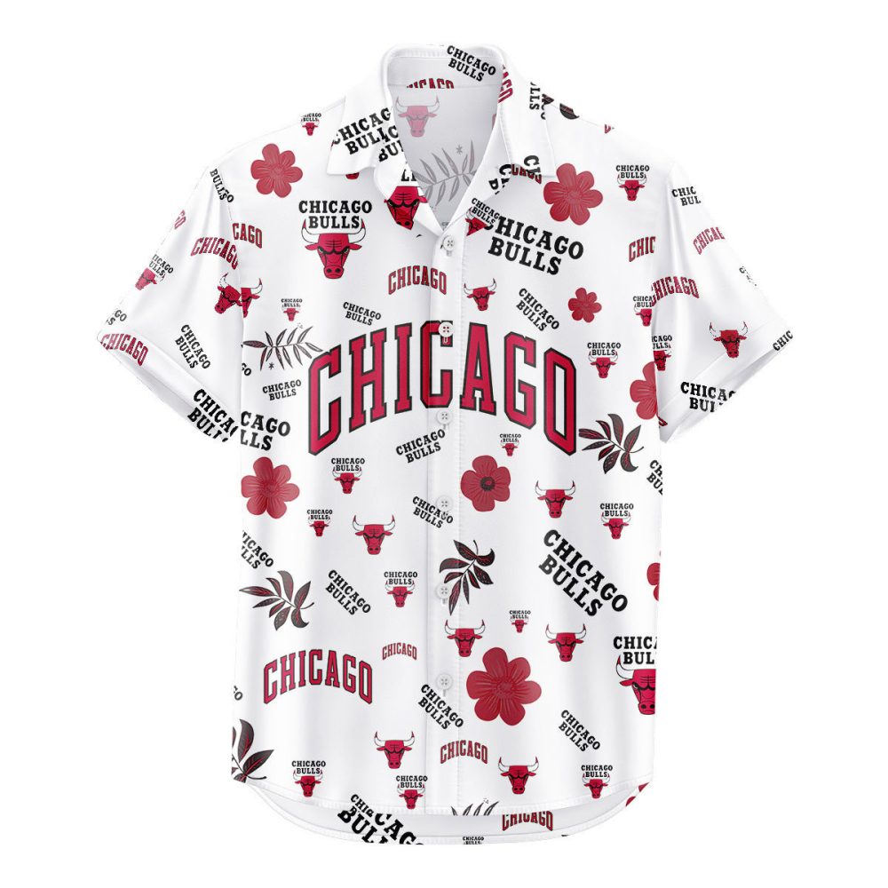 Chicago Bulls Hawaiian Shirt Tropical Beach - Image 2