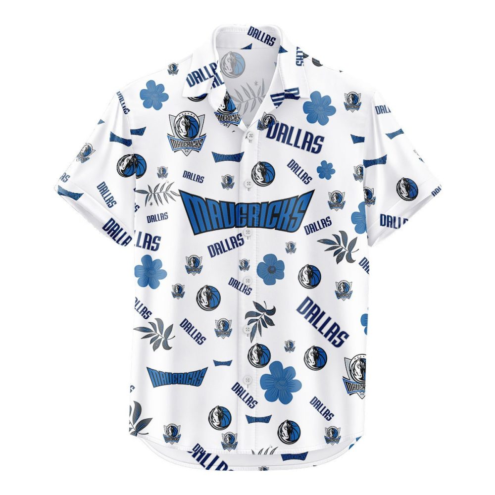 Dallas Mavericks Hawaiian Shirt Tropical Beach - Image 2