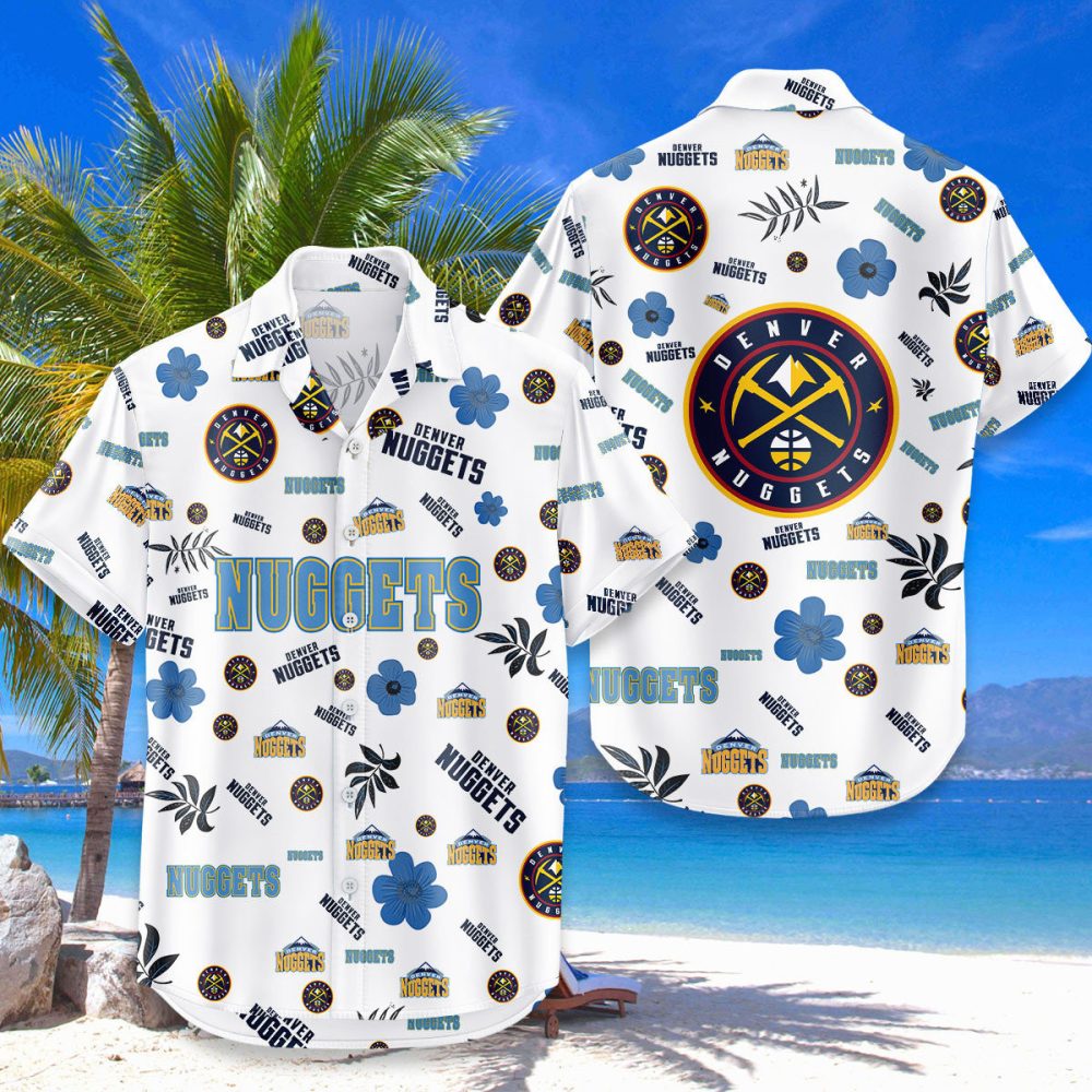 Denver Nuggets Hawaiian Shirt Tropical Beach