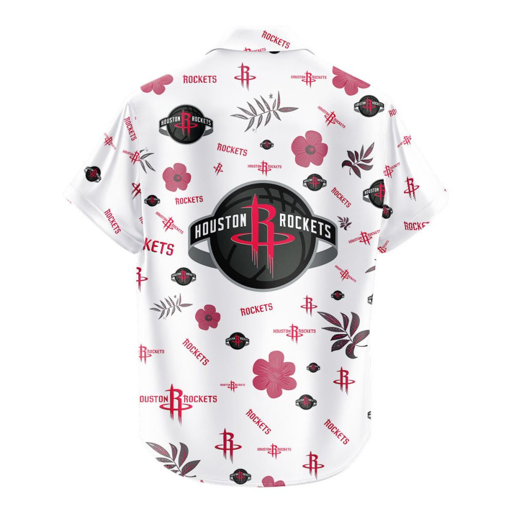 Houston Rockets Hawaiian Shirt Tropical Beach - Image 3