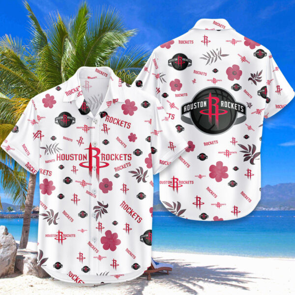 Houston Rockets Hawaiian Shirt Tropical Beach - Image 4