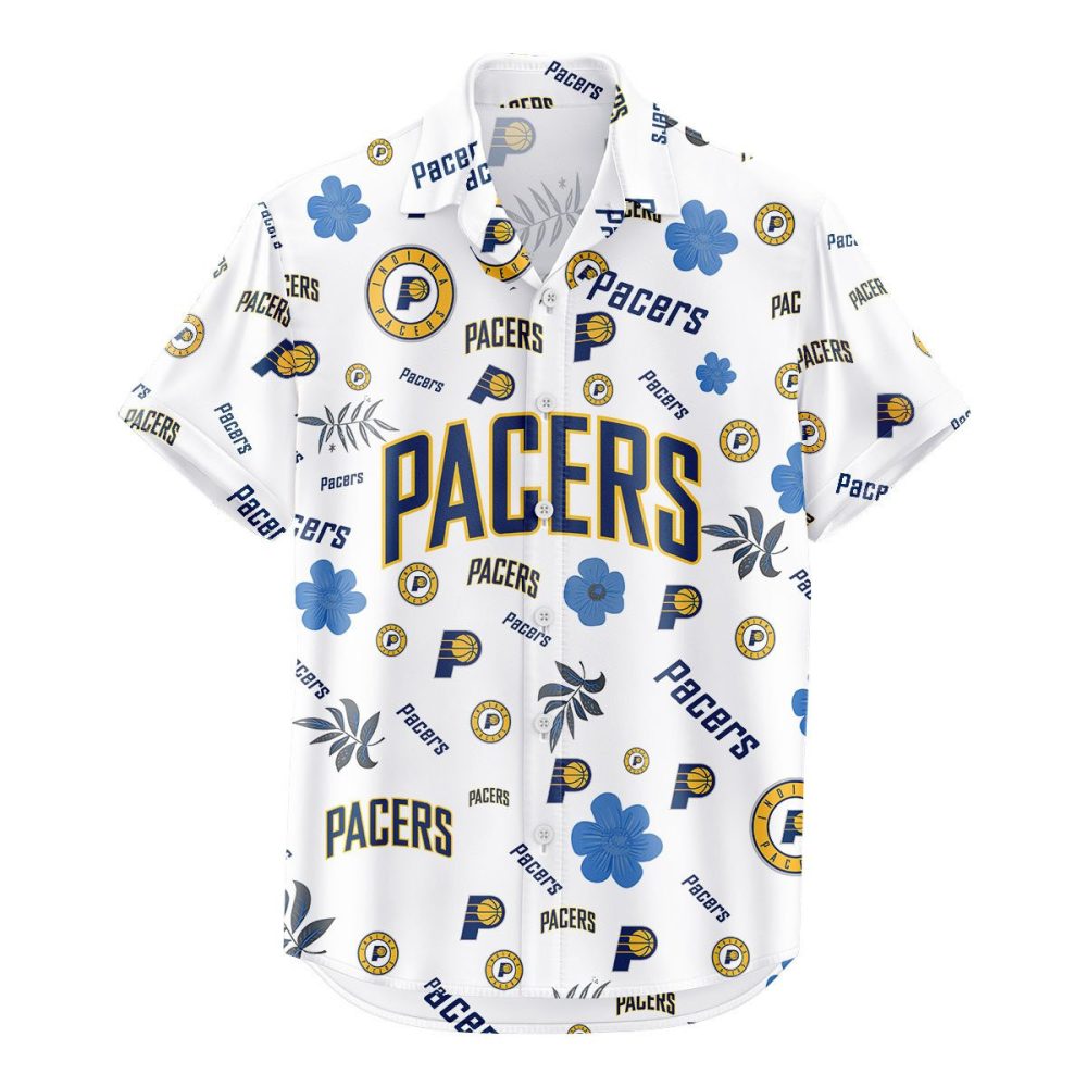 Indiana Pacers Hawaiian Shirt Tropical Beach - Image 2