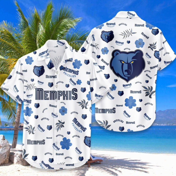 Memphis Grizzlies Hawaiian Shirt Tropical Beach - Image 4