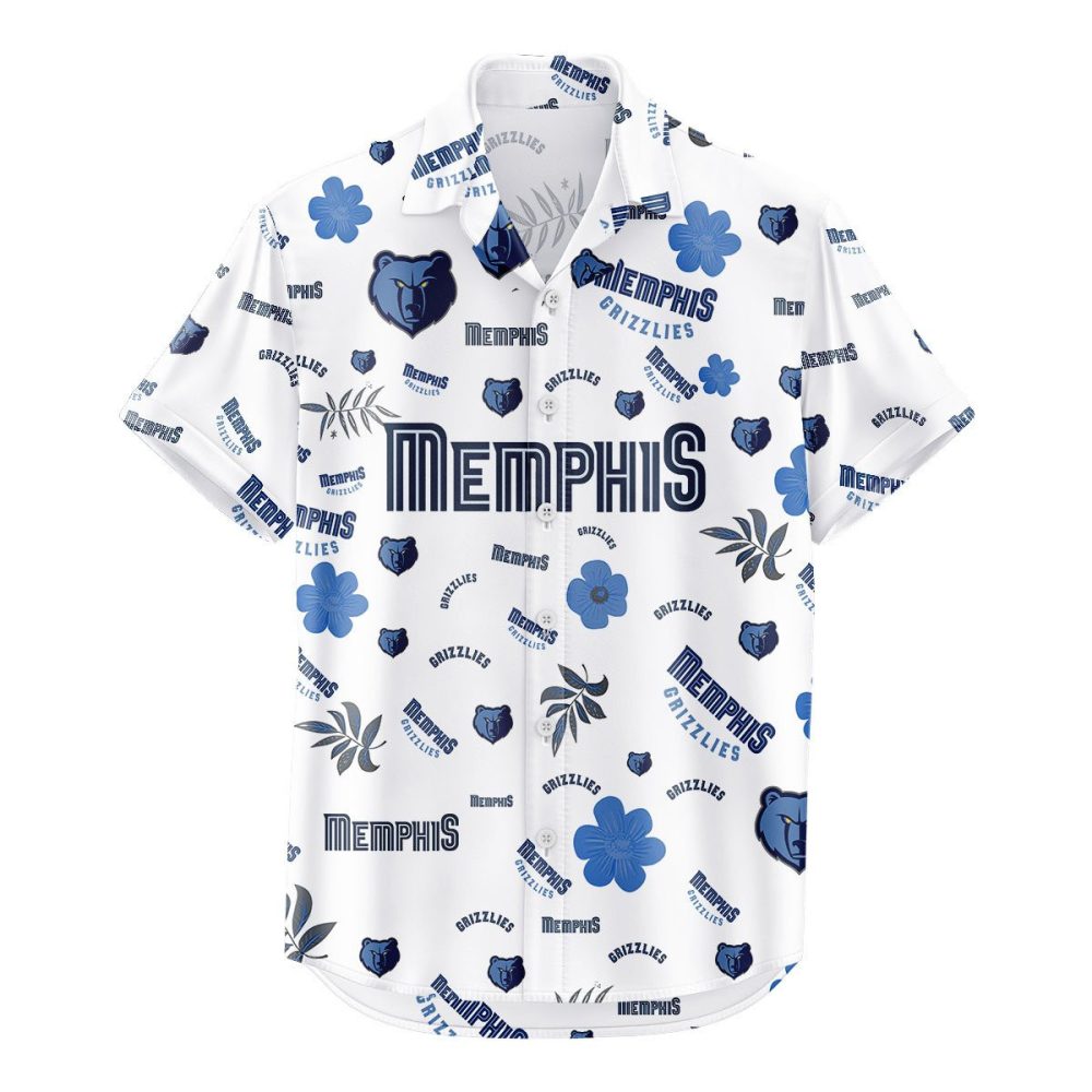Memphis Grizzlies Hawaiian Shirt Tropical Beach - Image 2