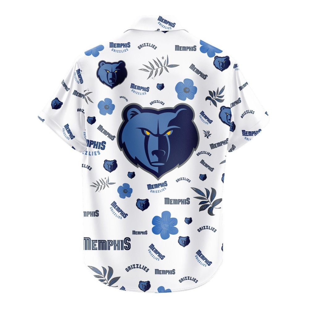 Memphis Grizzlies Hawaiian Shirt Tropical Beach - Image 3