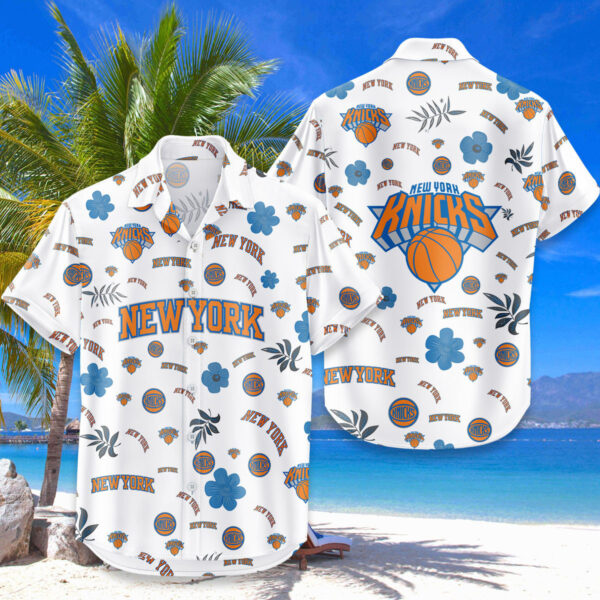 New York Knicks Hawaiian Shirt Tropical Beach - Image 4