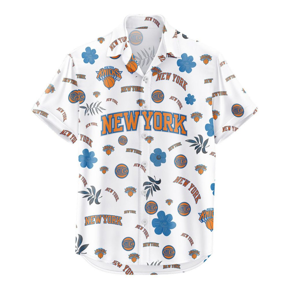 New York Knicks Hawaiian Shirt Tropical Beach - Image 2