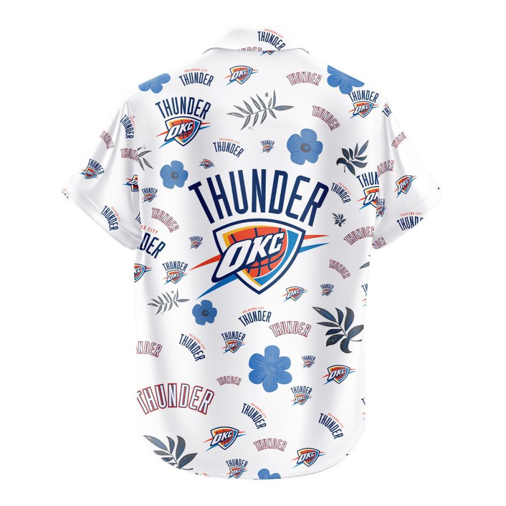 Oklahoma City Thunder Hawaiian Shirt Tropical Beach - Image 3