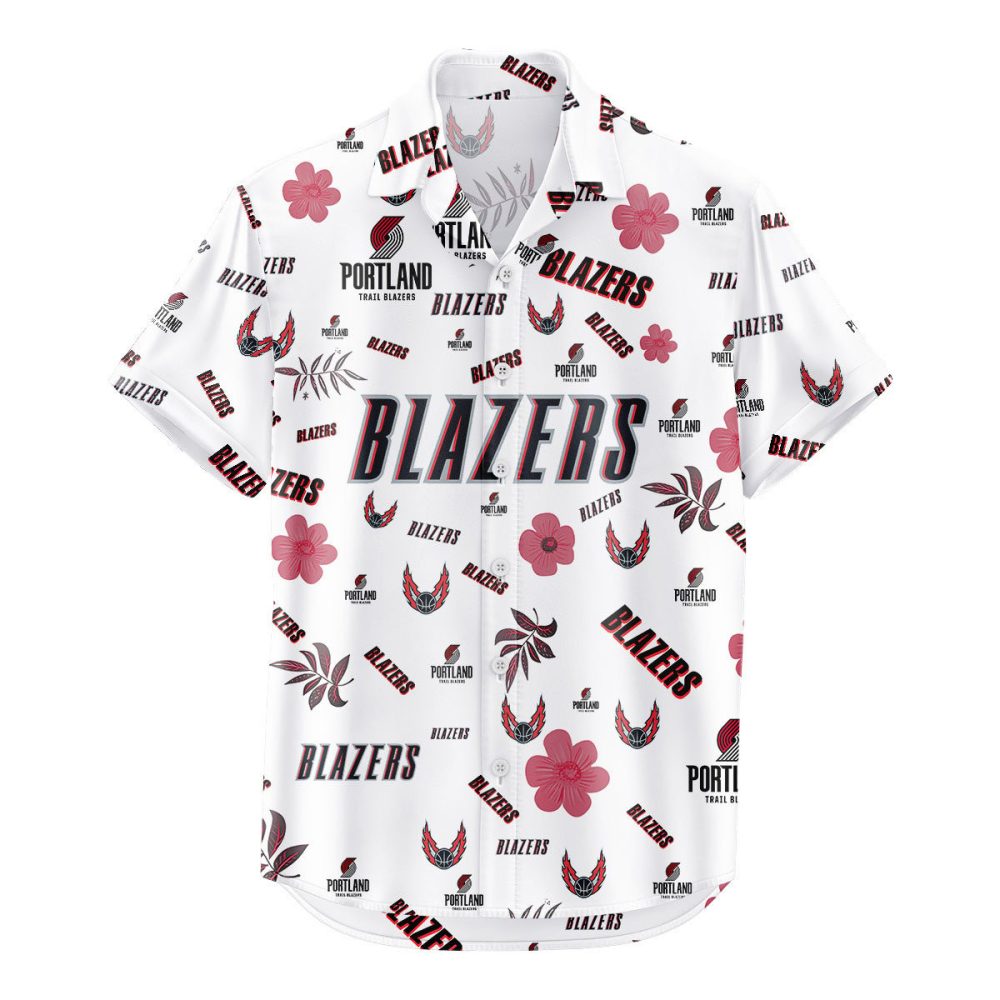 Portland Trail Blazers Hawaiian Shirt Tropical Beach - Image 2