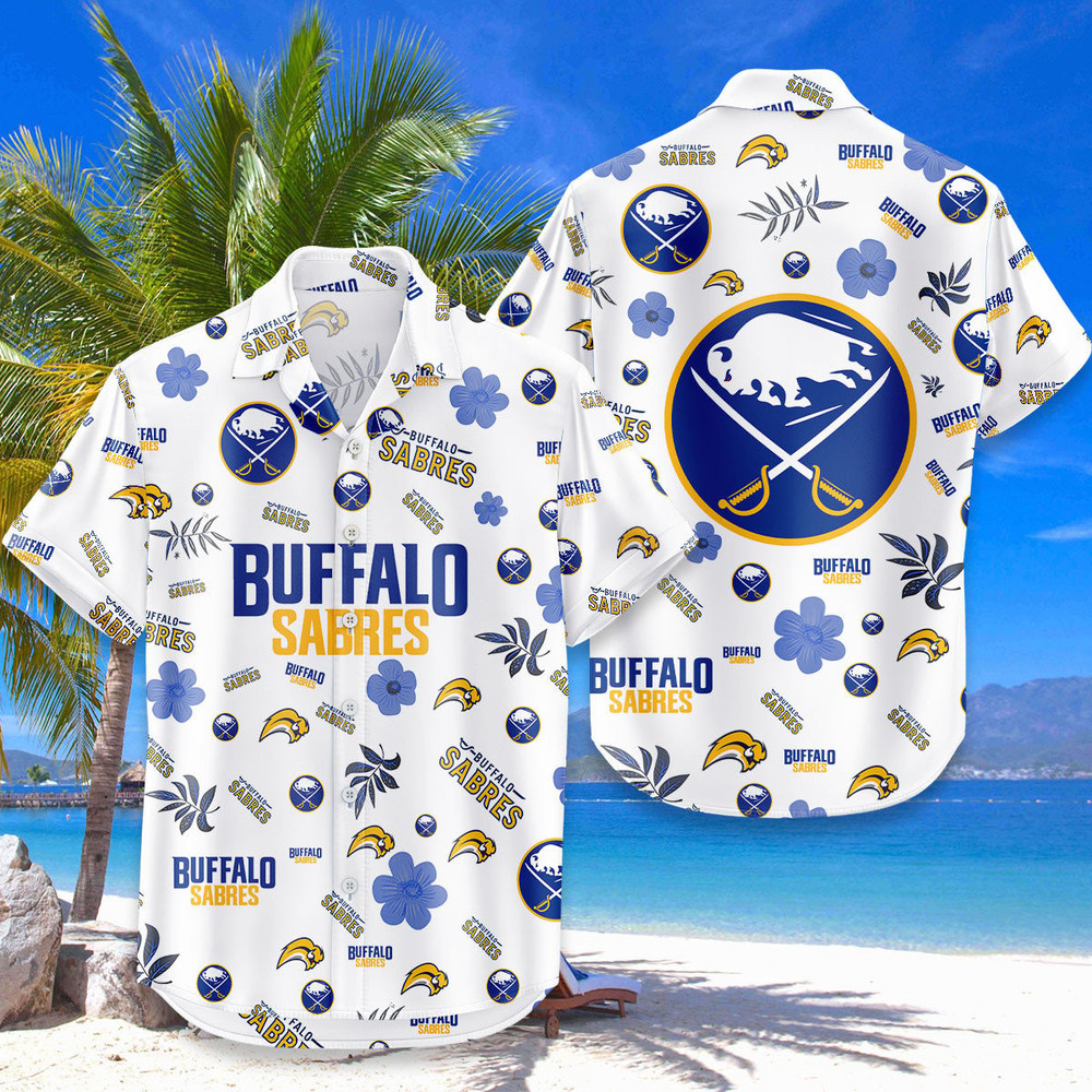 Buffalo Sabres Hawaiian Shirt Tropical Beach